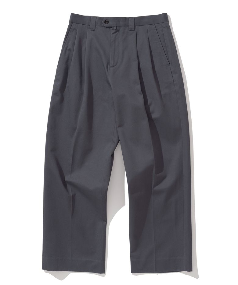 two tuck cropped pants charcoal