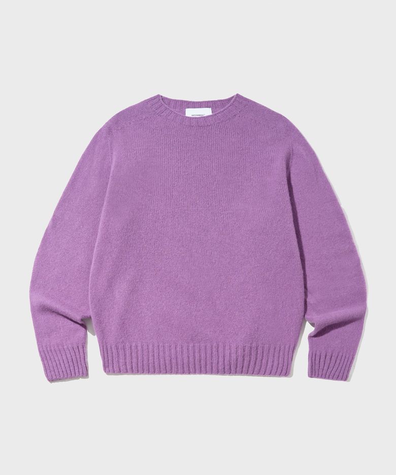 PURE WOOL WHOLEGARMENT KNIT_PURPLE