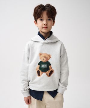 KIDS MARI BEAR HOODIE light heather gray