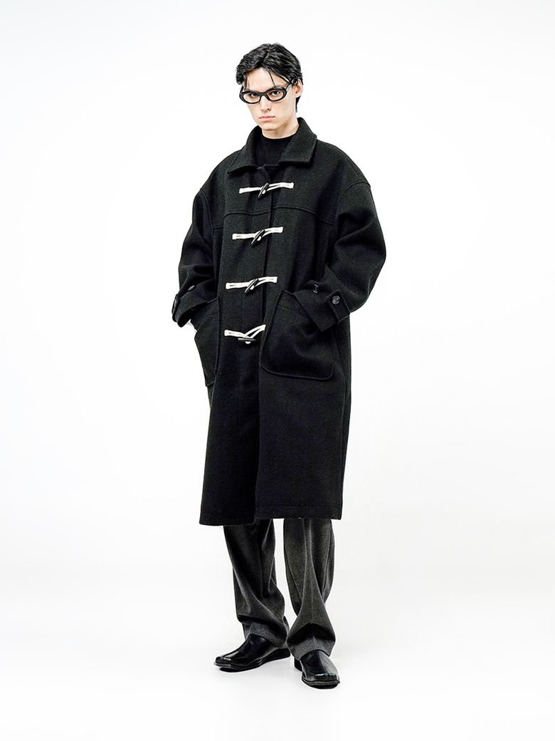 오버사이즈드 스냅 더플코트(3color)/W244OT01M