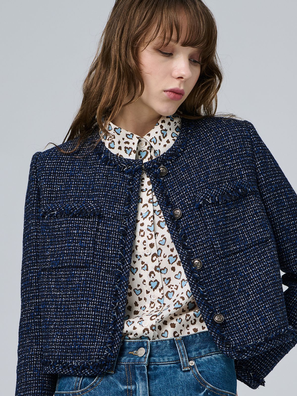 브이엔와이스튜디오(VNYSTUDIO) Fringe Tweed Jacket_YAAJKN6