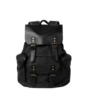 워시드 빈티지 백팩 - 블랙