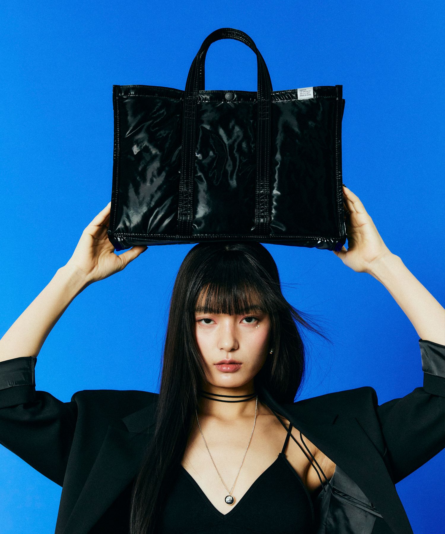 sweetch☆TOTE BRIEF 001 WIDE M Glossy Black MUSINSA | SWEETCH TOTE BRIEF 001 WIDE M Glossy Black