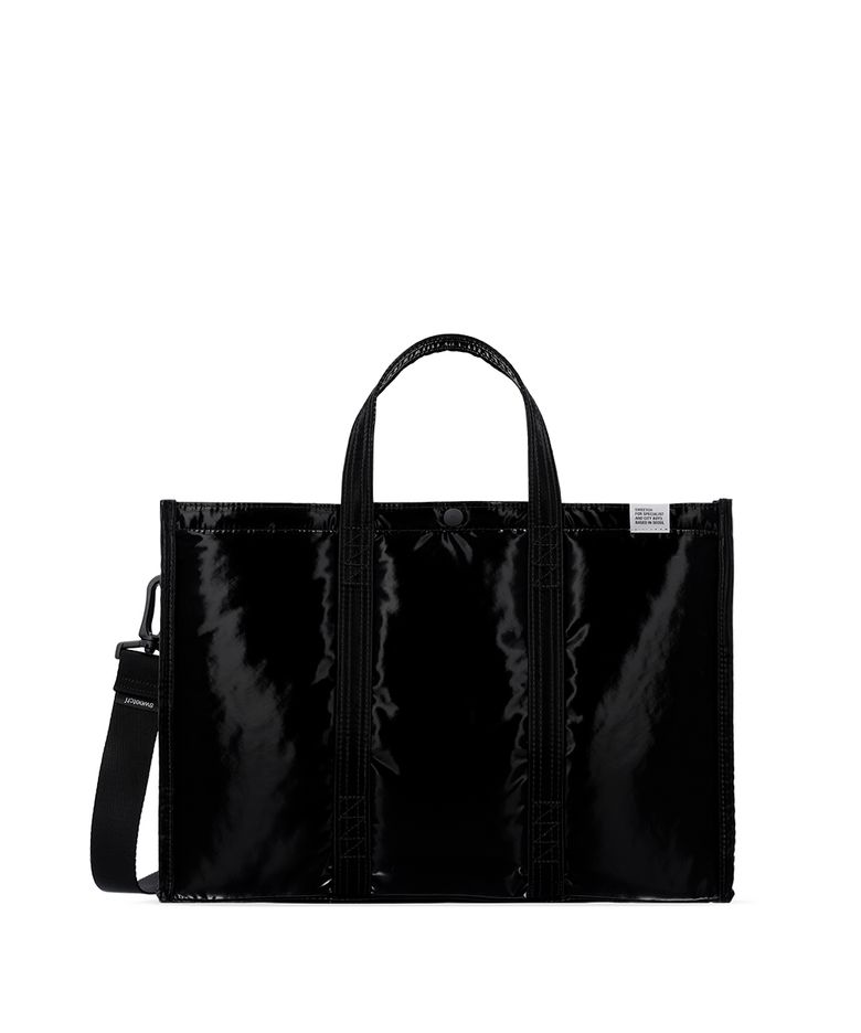 TOTE BRIEF 001 WIDE M Glossy Black