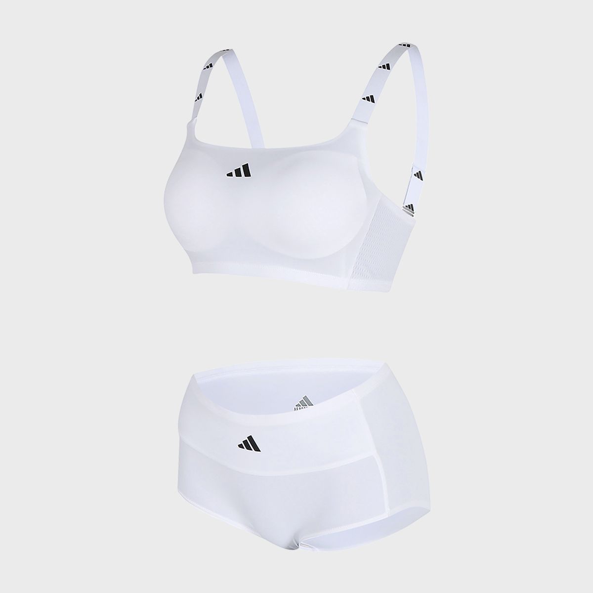 아디다스 언더웨어(ADIDAS UNDERWEAR) [브라1+팬티2] 퍼포먼스 에어로레디 하이브리드 브라팬티 WH