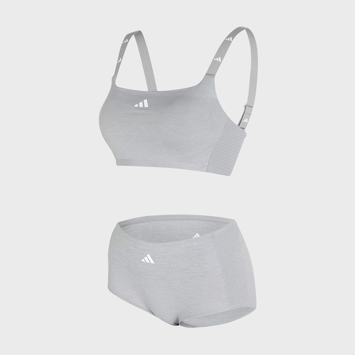 아디다스 언더웨어(ADIDAS UNDERWEAR) [브라1+팬티2] 퍼포먼스 에어로레디 하이브리드 브라팬티 M.GY