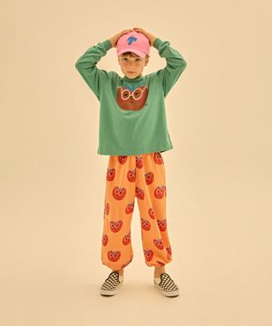 안경토마토 롱슬리브 티셔츠_그린