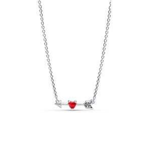 애로우 & 무라노 글라스 하트 네크리스 393669C01-50