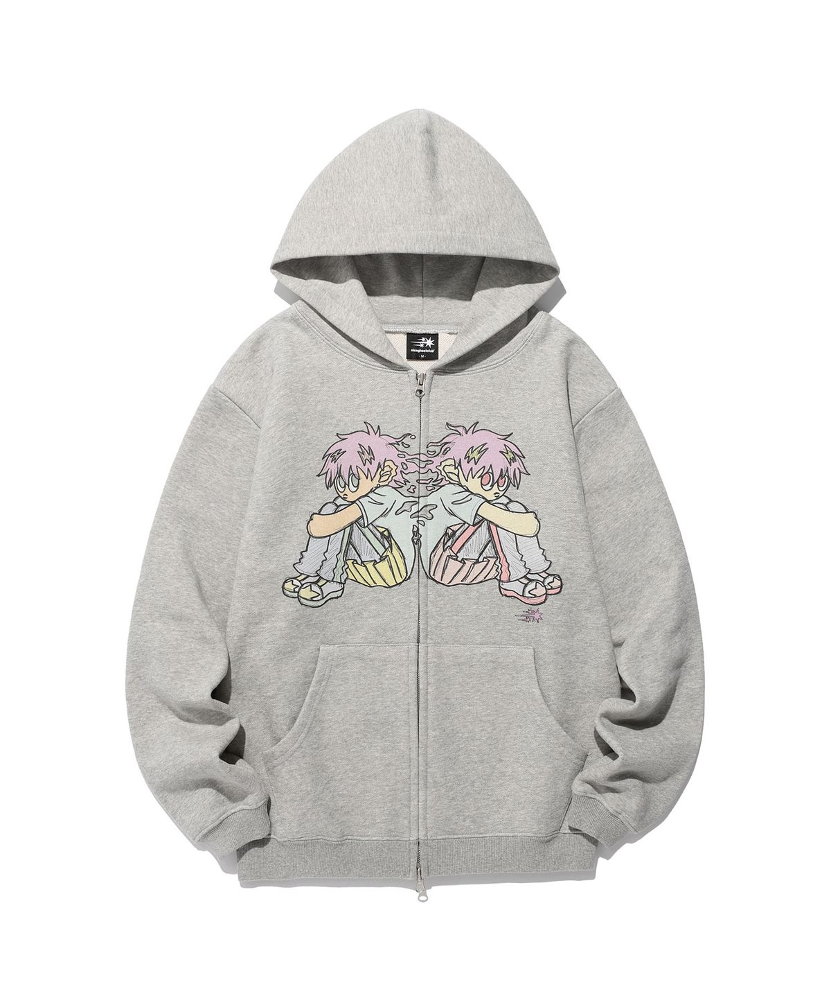나이스고스트클럽(NICEGHOSTCLUB) NGC BOY HOODIE ZIP UP_GREY(NG2FSUM482A)