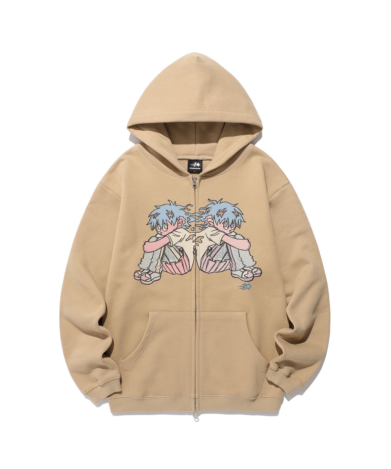 ★Nice Ghost Club★NEW COLLEGE HOODIE new college hoodie[blue] - niceghostclub