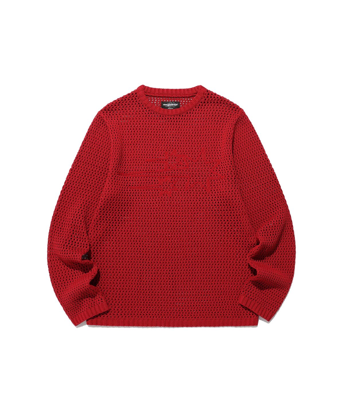 나이스고스트클럽(NICEGHOSTCLUB) 3STARS L/S KNIT TEE_RED(NG2FSUK601A)