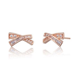 14K GF 크로스 큐빅 포인트 귀걸이 ELGPEE568