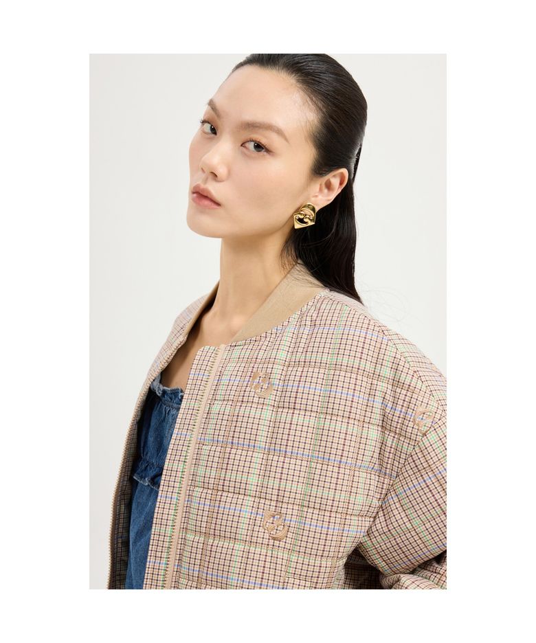 Emblem Quilting Check Padded Jumper (multi color) LFUCS25115XXX