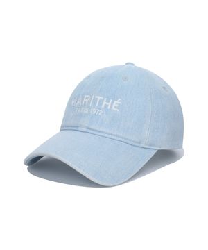 DENIM WASHING REGULAR LOGO BALL CAP light blue