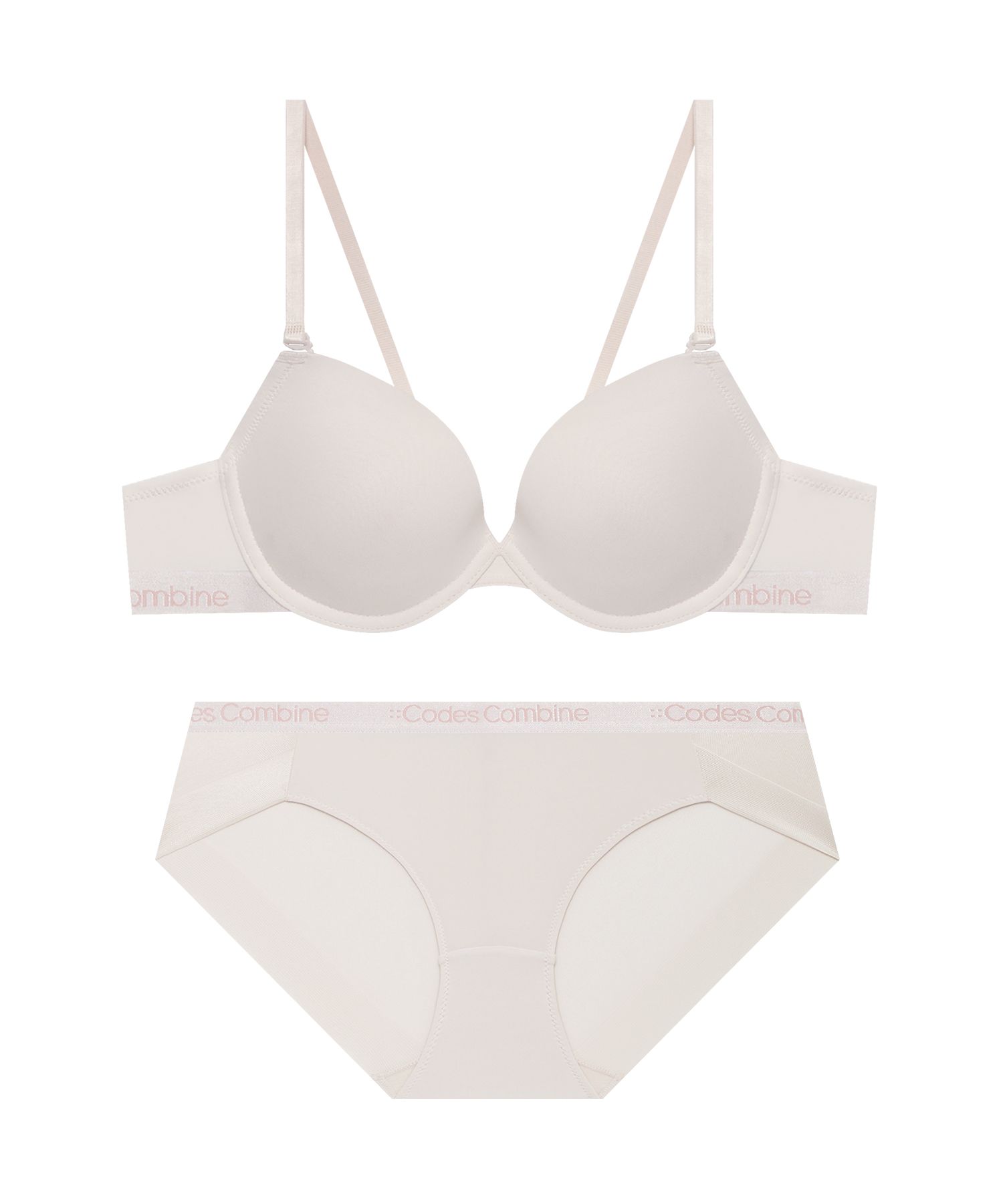 MUSINSA | CODESCOMBINE INNERWEAR Silver Band Essential Bra and Panty ...