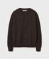 BRUSHED ALPACA CARDIGAN [DUSTY BROWN]