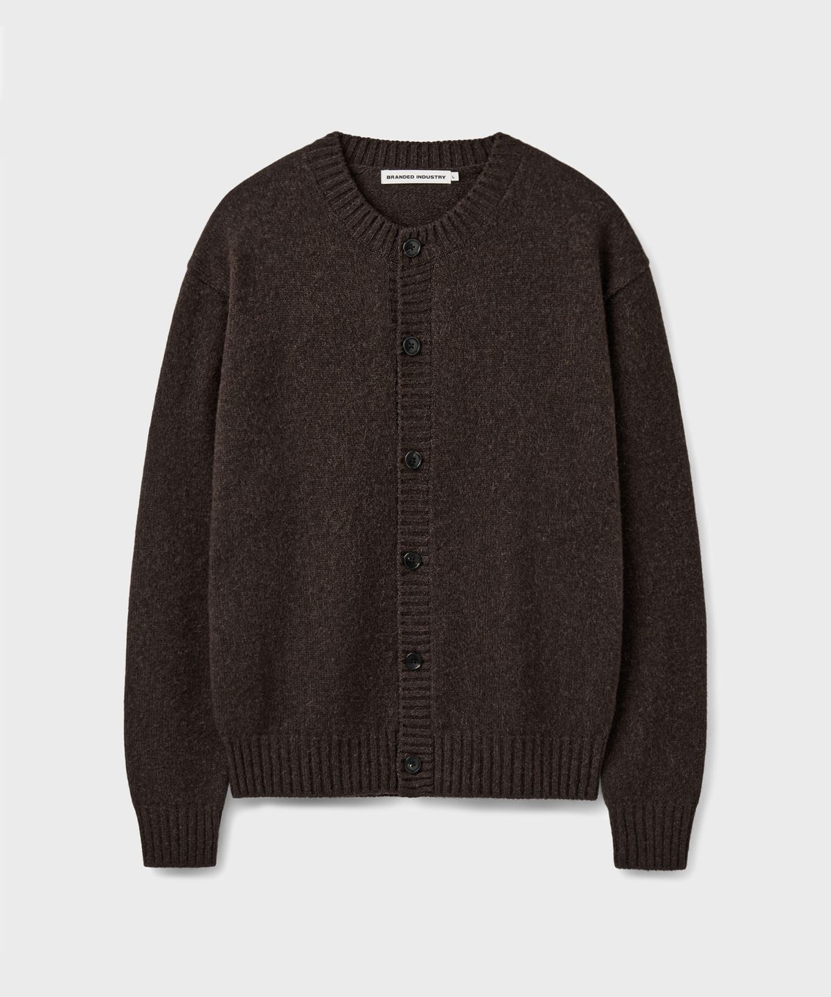 브랜디드(BRANDED) BRUSHED ALPACA CARDIGAN [DUSTY BROWN]