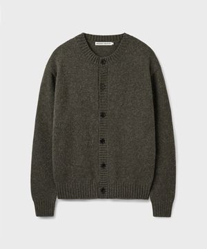 BRUSHED ALPACA CARDIGAN [DARK OLIVE]