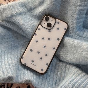 (+맥세이프) 스타트윙클니트 에폭시범퍼 케이스 (블루그레이) - 아이폰/갤럭시