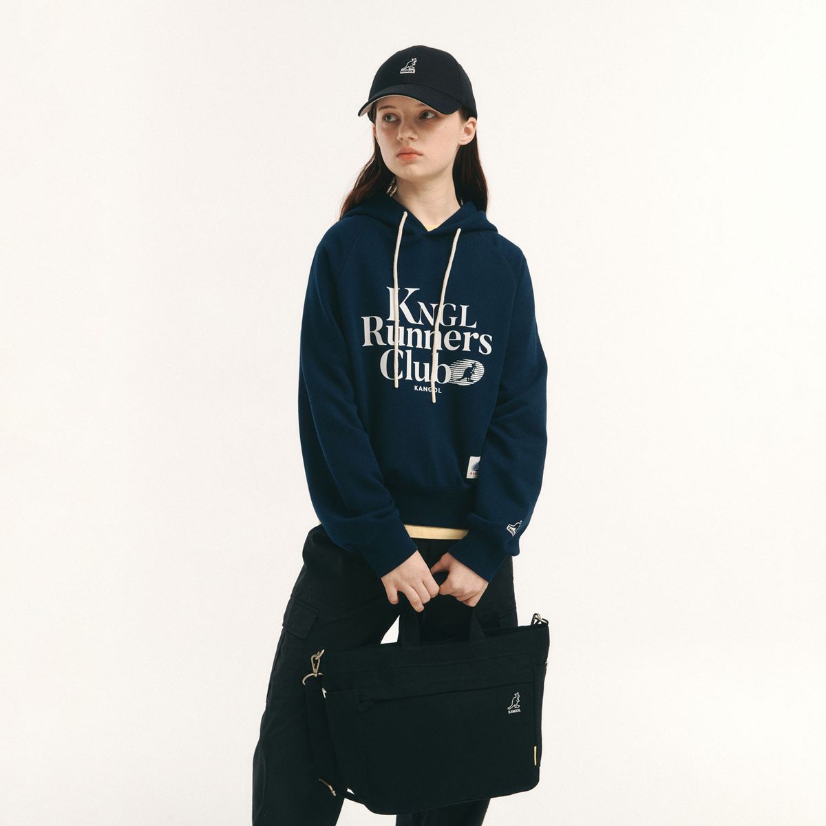 캉골(KANGOL) 럭키 캔버스 토트백 Ⅲ 3971 블랙