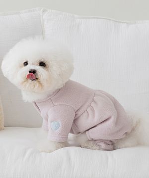 하트웜 플리스 올인원 - 핑크