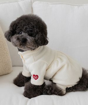 하트웜 플리스 올인원 - 크림