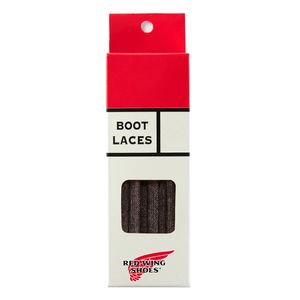 플랫 왁스 신발끈 - 브라운