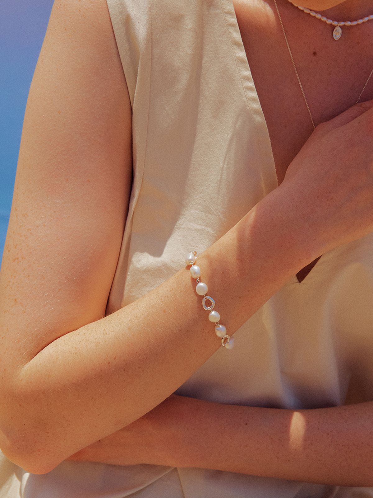 아쿠푸(ACOOPU) [925 silver] penia freshwater pearl bracelet