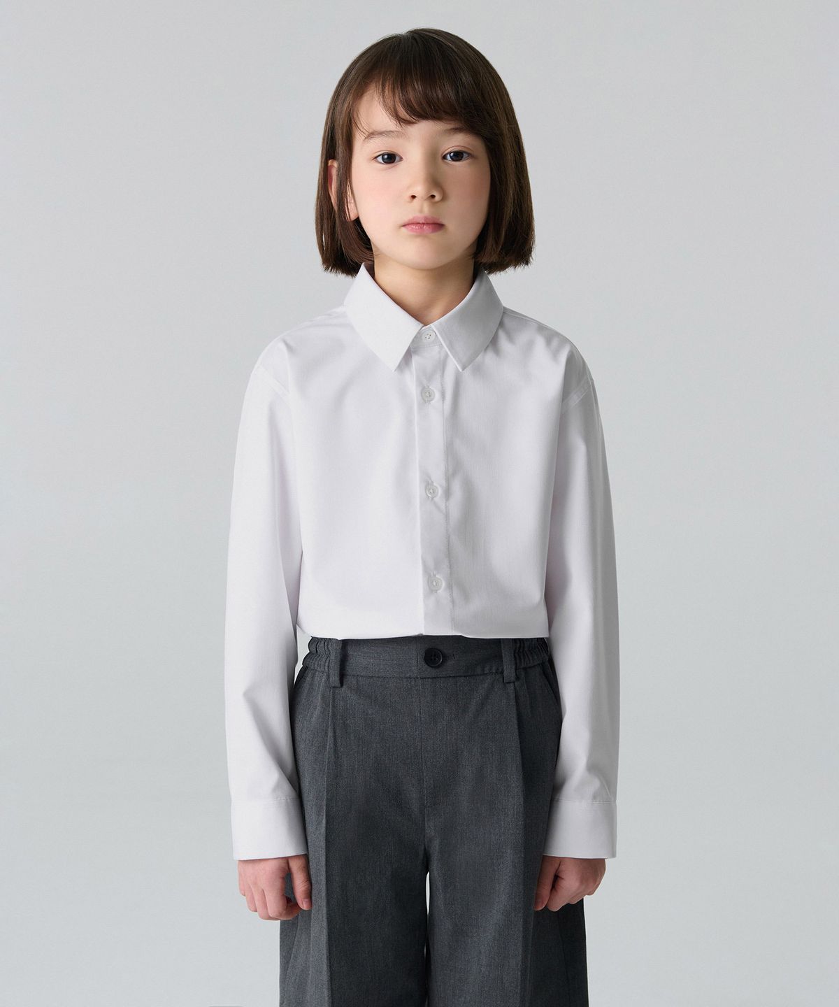 무신사 스탠다드 키즈(MUSINSA STANDARD KIDS) 링클프리 드레스 셔츠 [화이트]