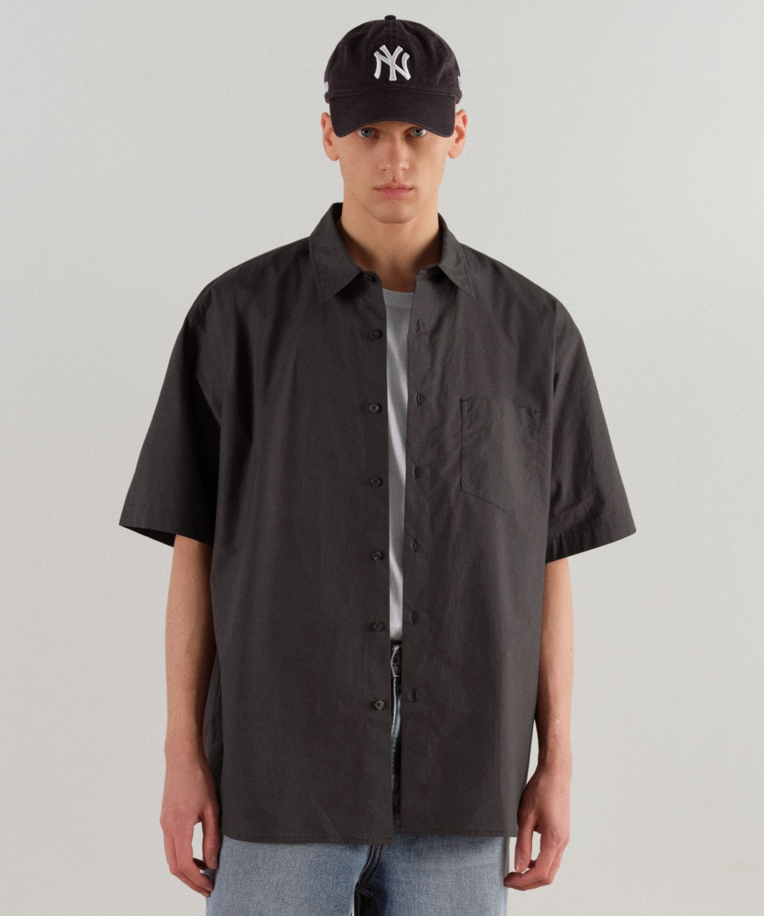 ★MUSINSA STANDARD★ Relaxed soft poplin shirt gunl MMES MUSINSA | MUSINSA STANDARD Relaxed Soft Poplin Shirt [Navy]