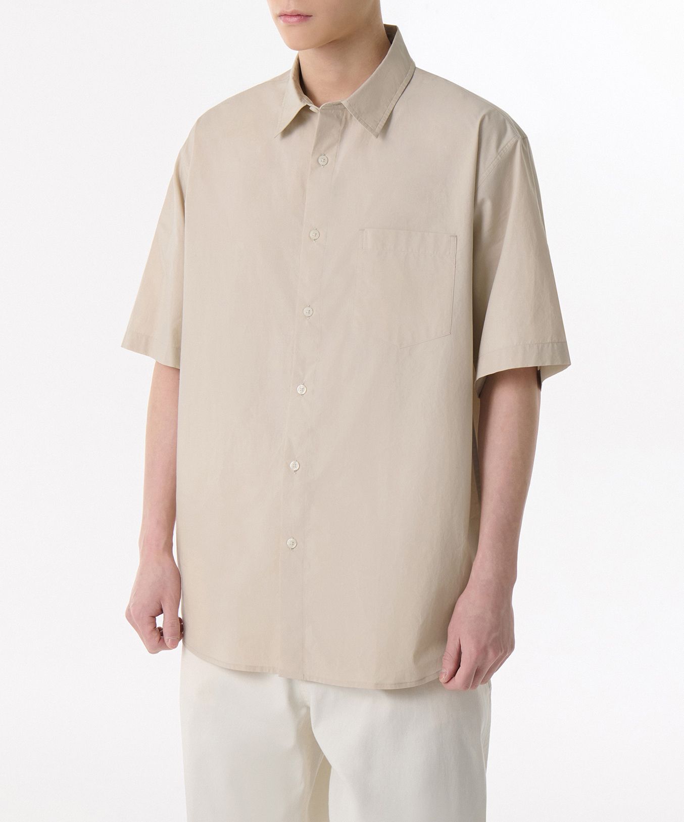 ★MUSINSA STANDARD★ Relaxed soft poplin shirt light beige M MUSINSA | MUSINSA STANDARD Relaxed Soft Poplin Shirt [Light