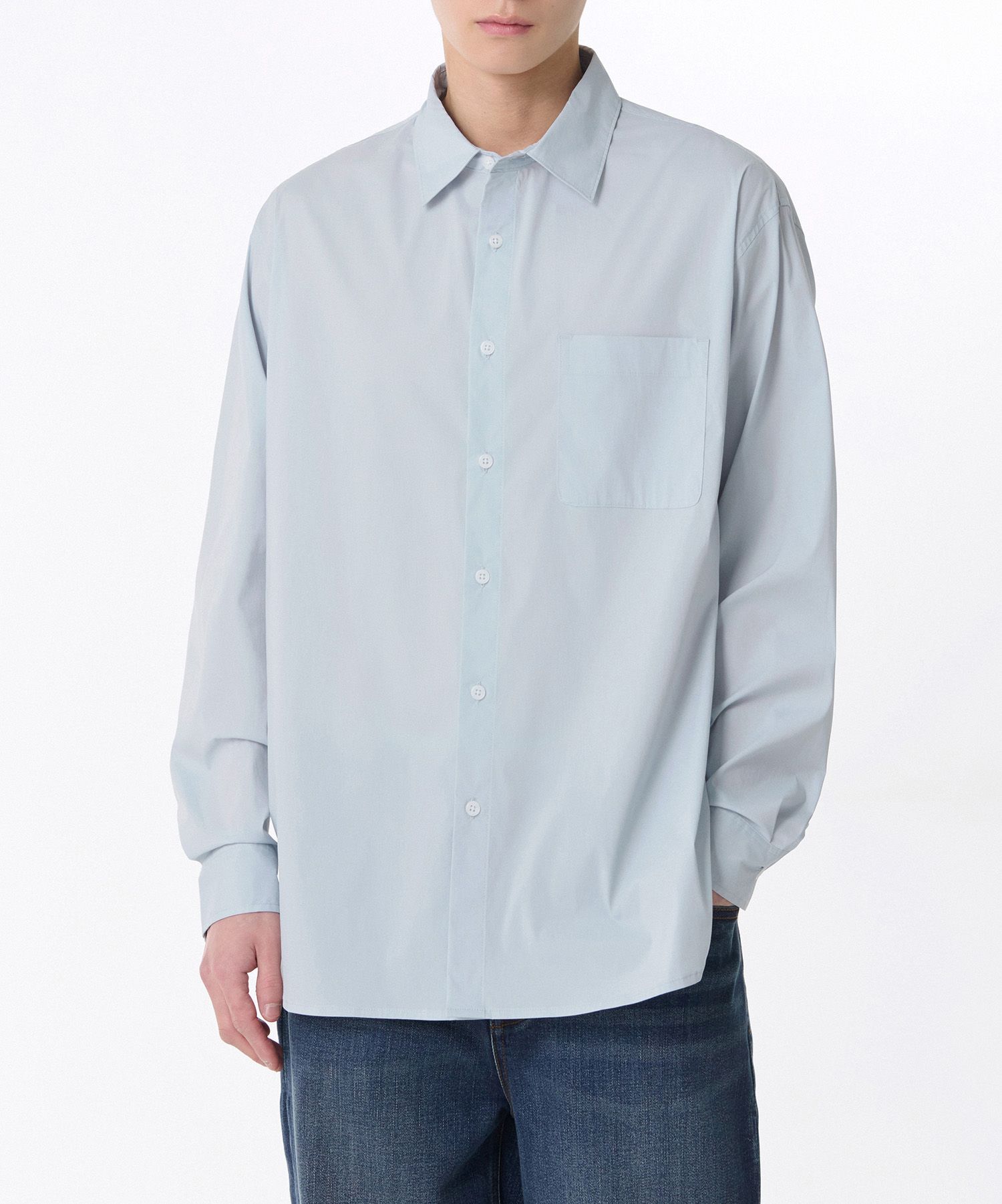 ★MUSINSA STANDARD★ Cool Standard Relaxed Nylon Shirt Sky B MUSINSA | MUSINSA STANDARD [Cool Standard] Relaxed Nylon