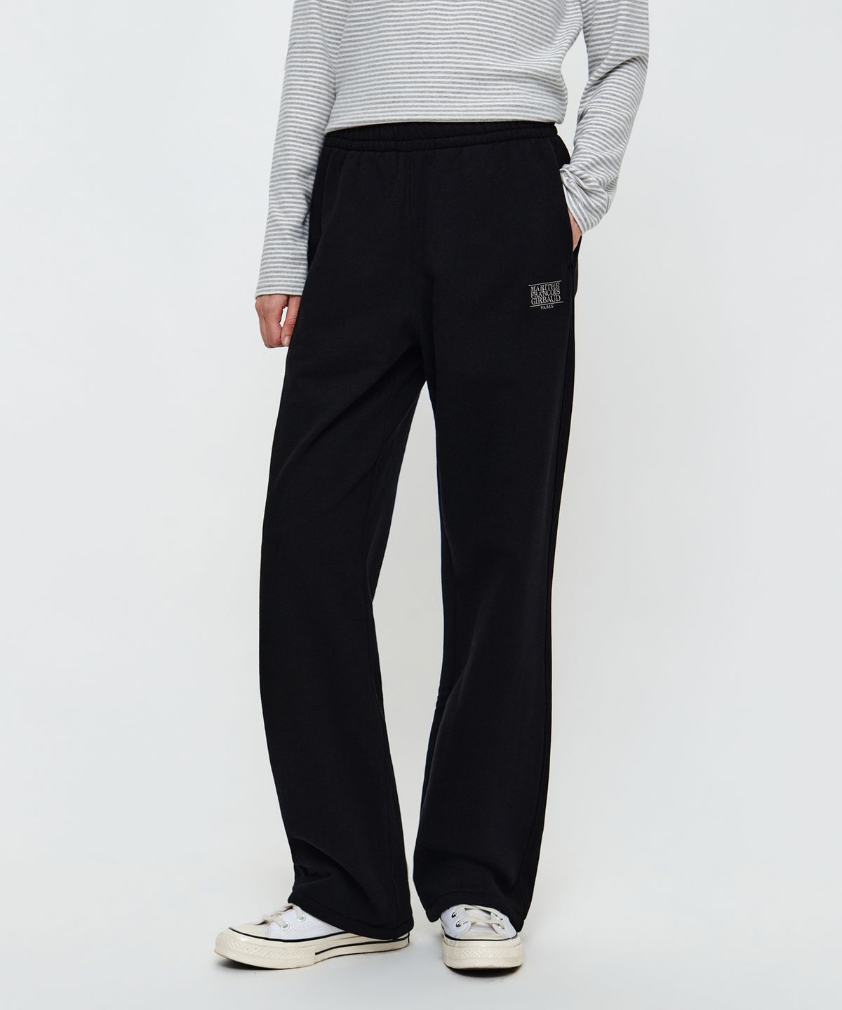마리떼 프랑소와 저버(MARITHÉ + FRANҪOIS GIRBAUD) CLASSIC LOGO SWEAT PANTS black