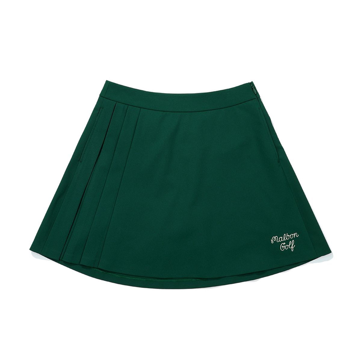 말본 골프(MALBON GOLF) 부분플리츠 레터링 스커트 GREEN (WOMAN)