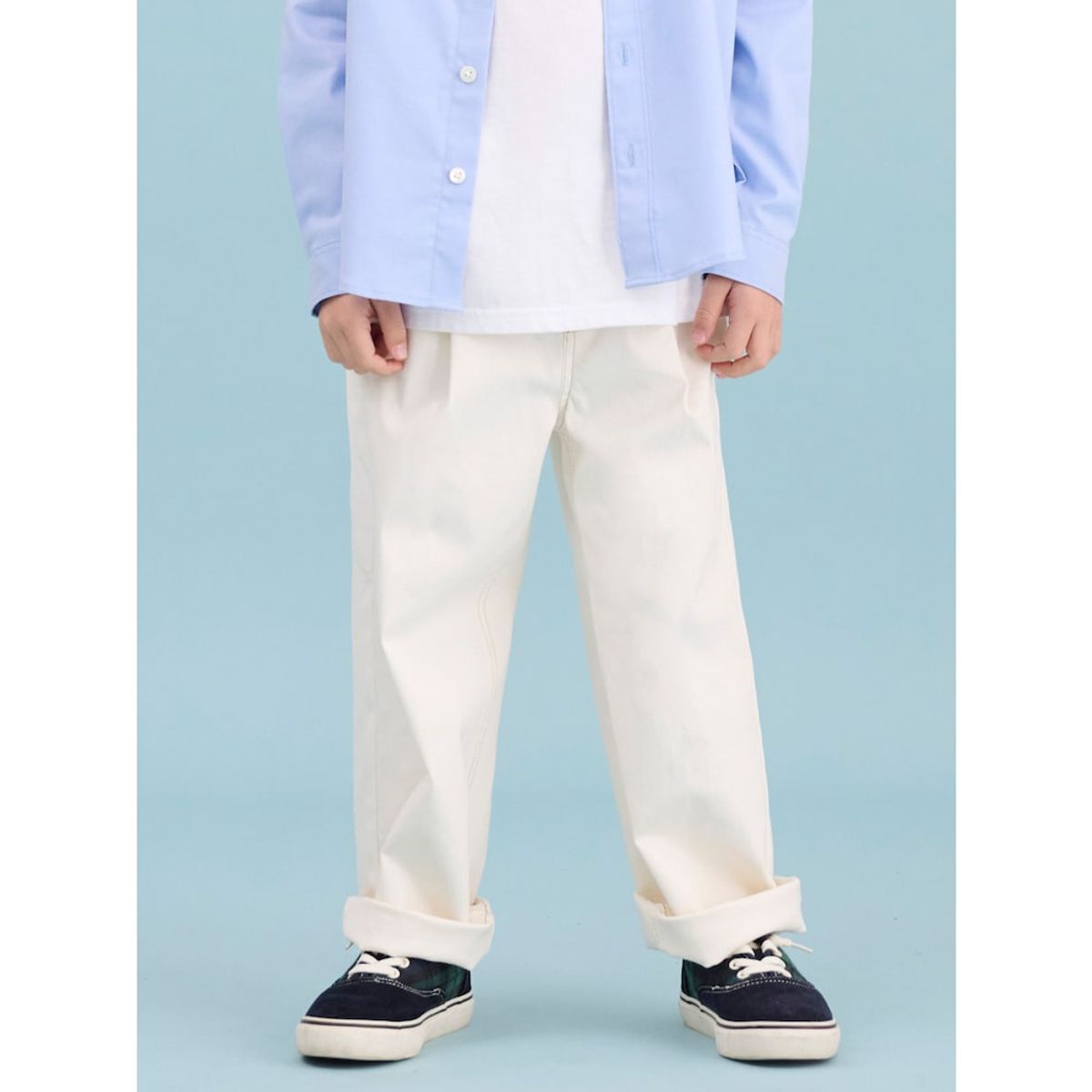 빈폴 키즈(BEANPOLE KIDS) 세미와이드 팬츠  화이트 (BI5121U900)