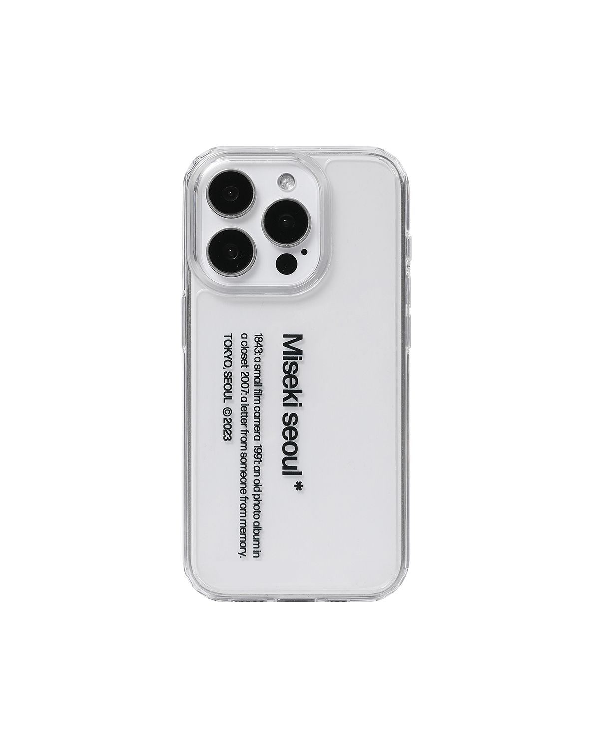 미세키서울(MISEKI SEOUL) Misekiseoul graphic case 01 CLEAR BLACK