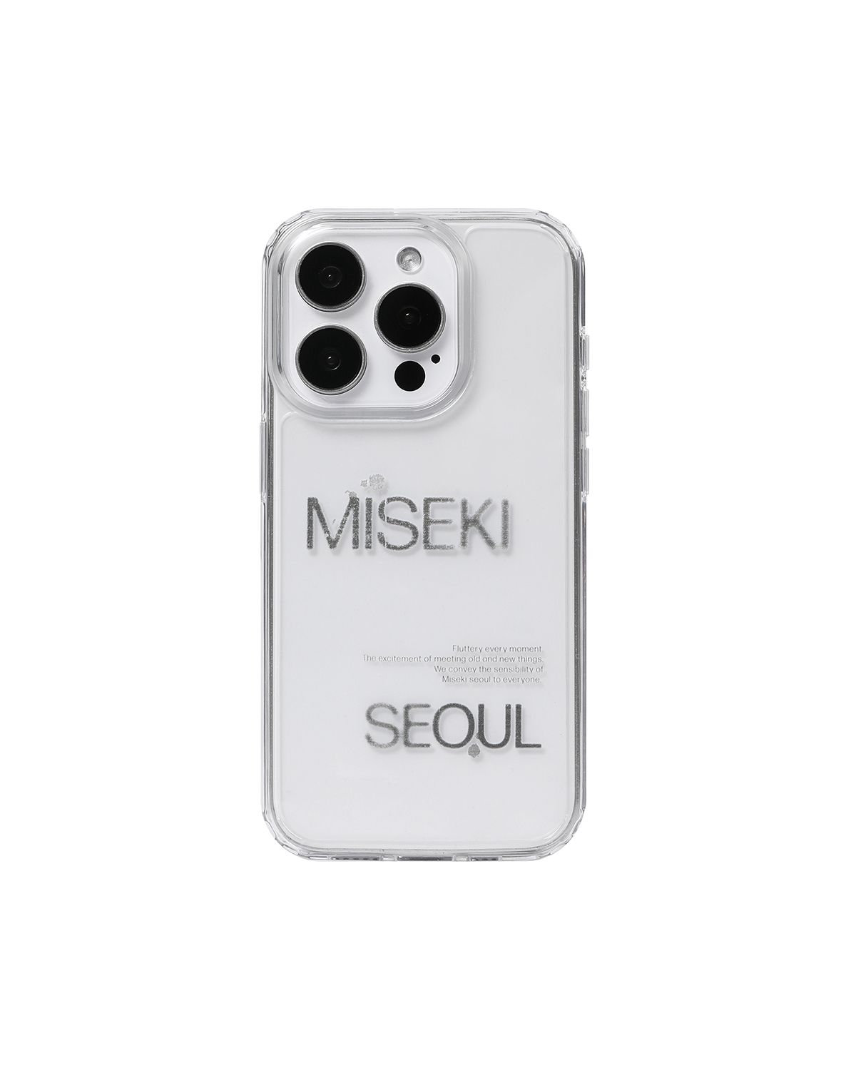 미세키서울(MISEKI SEOUL) Misekiseoul graphic case 02 CLEAR BLACK