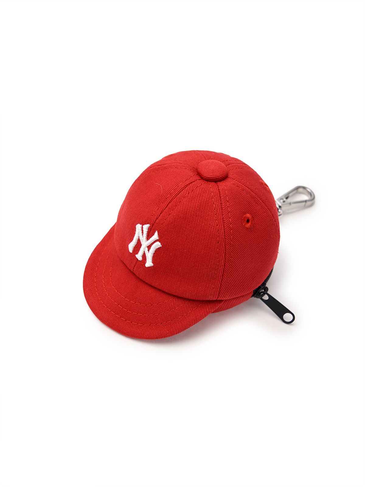 엠엘비(MLB) 베이직 볼캡 파우치 키링 NY (Mg.Red)