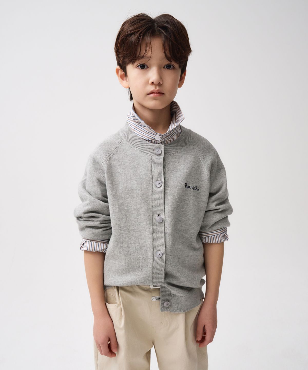 마리떼 키즈(MARITHÉ KIDS) KIDS KNIT CARDIGAN heather gray