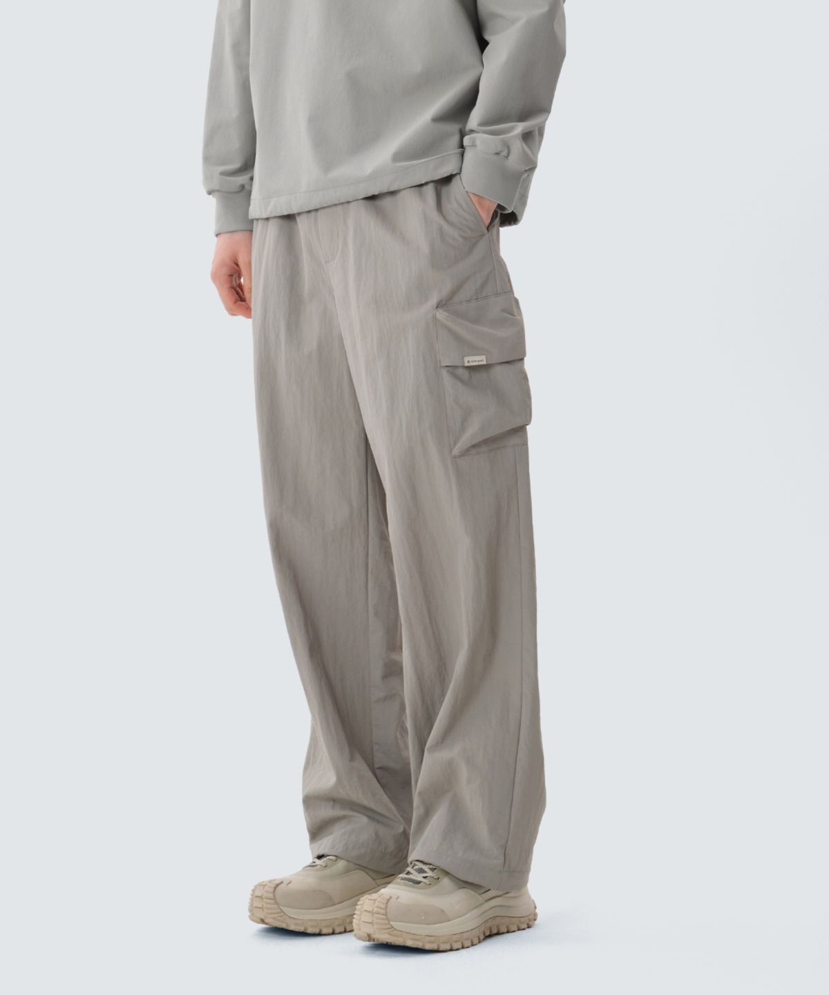 스노우피크 어패럴(SNOWPEAK APPAREL) 캠플 와이드 팬츠 (S25SUCPT10) Fog Gray
