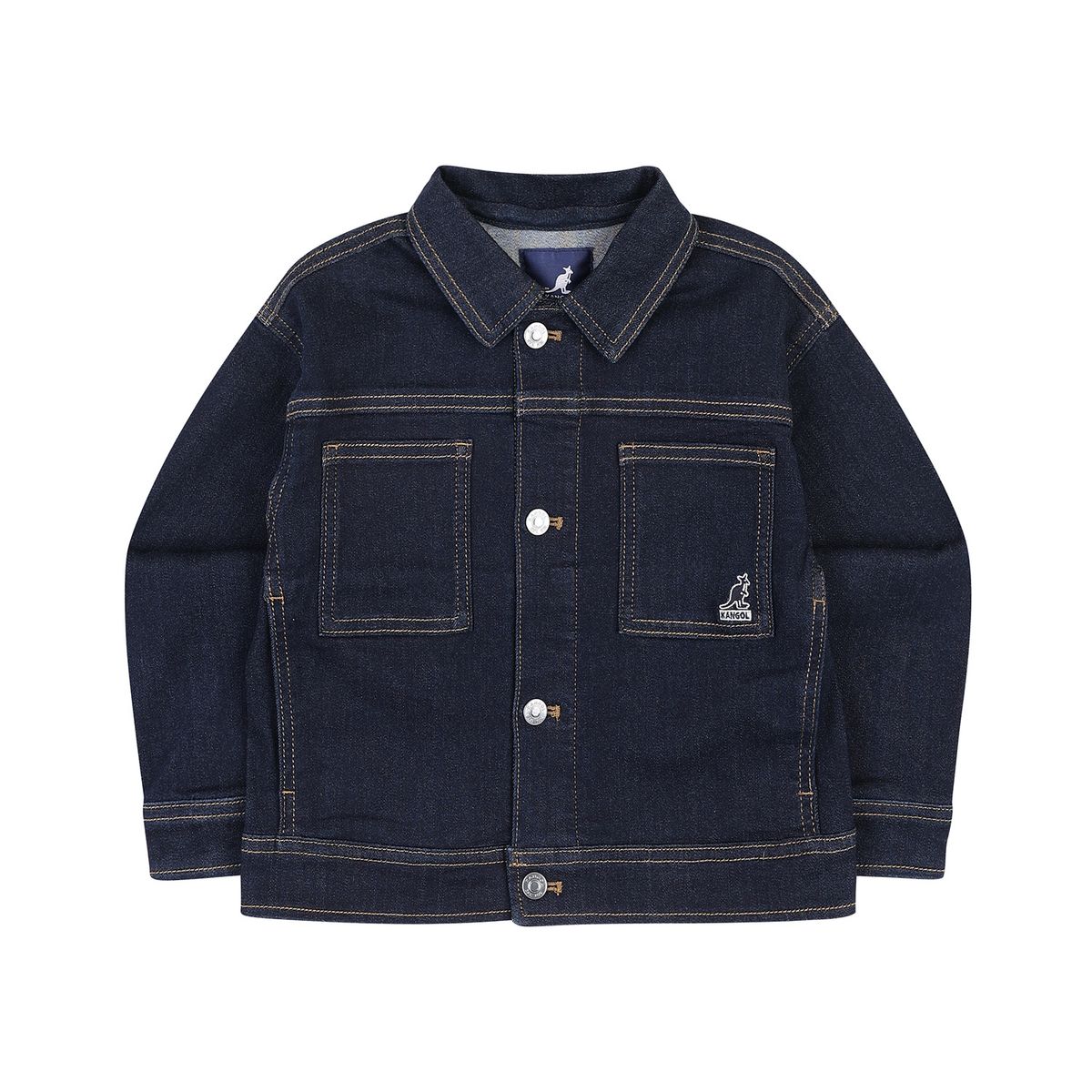 캉골키즈(KANGOL KIDS) 데님 크롭 자켓 RA 0101 네이비