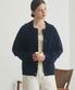 미니 케이블 오버핏 카라 가디건 [NAVY]