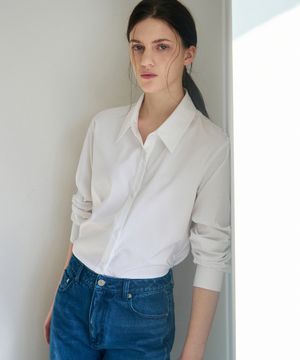 링클프리 슬림 라인 셔츠 [WHITE]