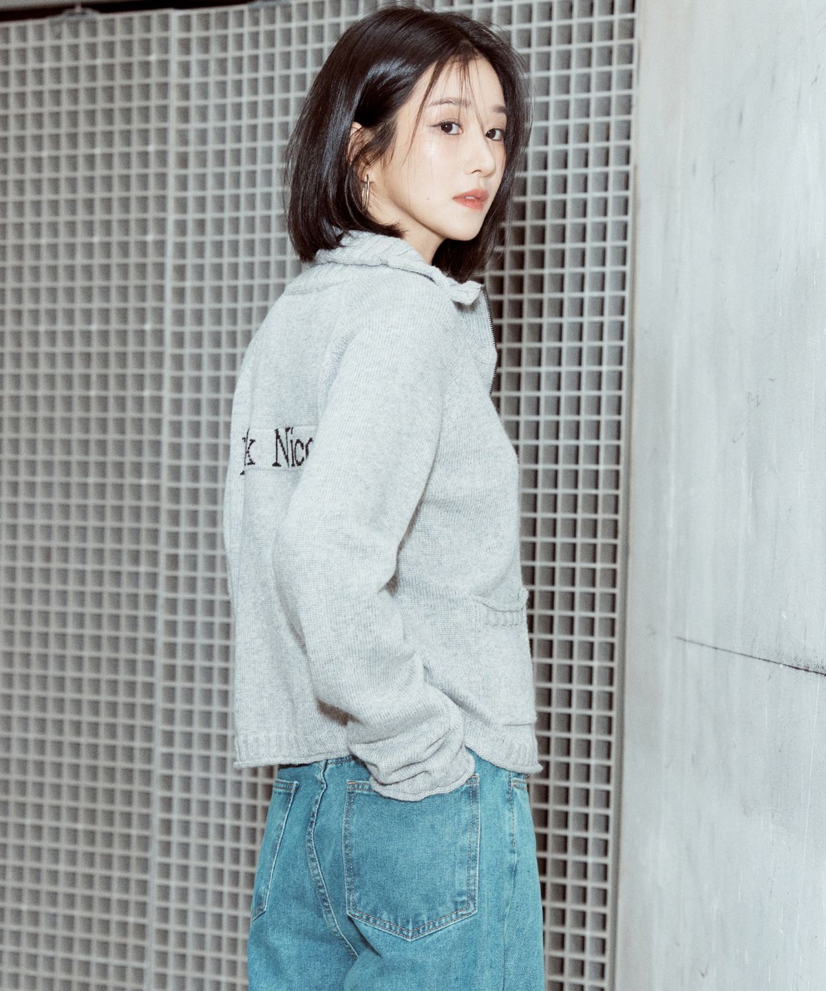 닉앤니콜(NICK&NICOLE) NICOLE JAQUARD KNIT CARDIGAN_2COLOR