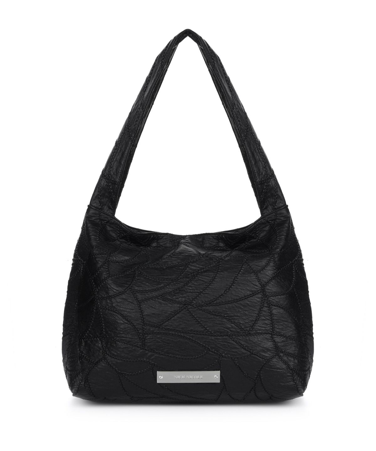 닉앤니콜(NICK&NICOLE) LEATHER WRINKLE TOTE BAG_BLACK