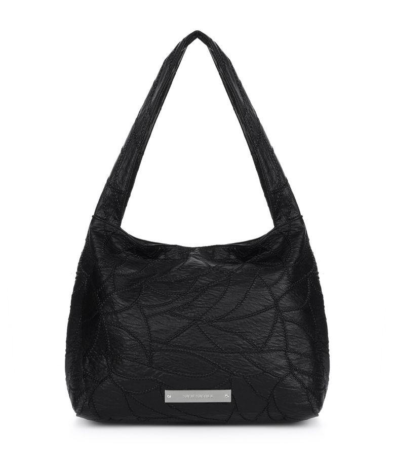 [서예지 PICK] LEATHER WRINKLE TOTE BAG_BLACK