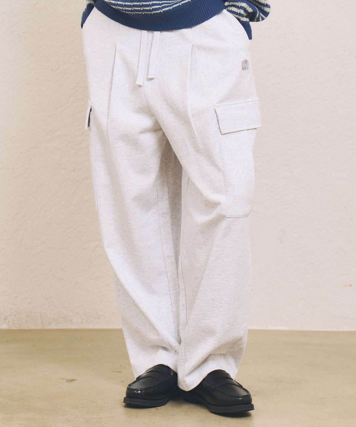 꼬모니노즈(COMONINOZ) BALLOON SWEAT PANTS [LIGHT GRAY]