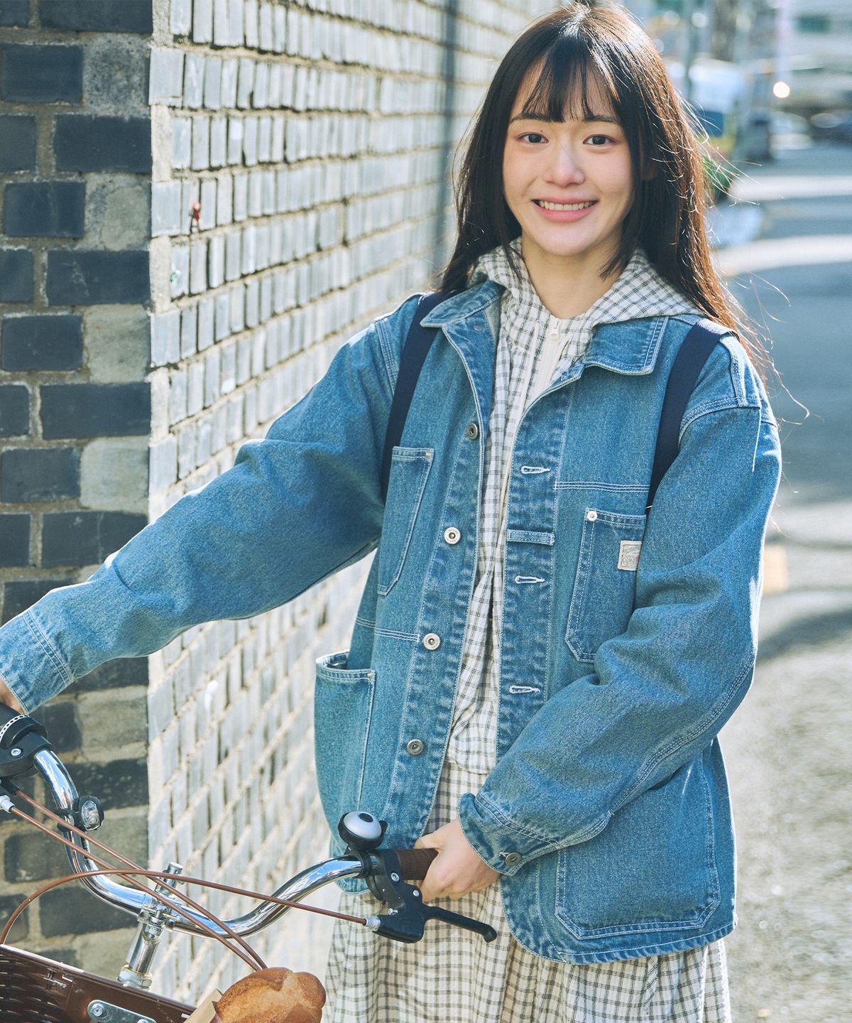 꼬모니노즈(COMONINOZ) DENIM WORK JACKET [BLUE]
