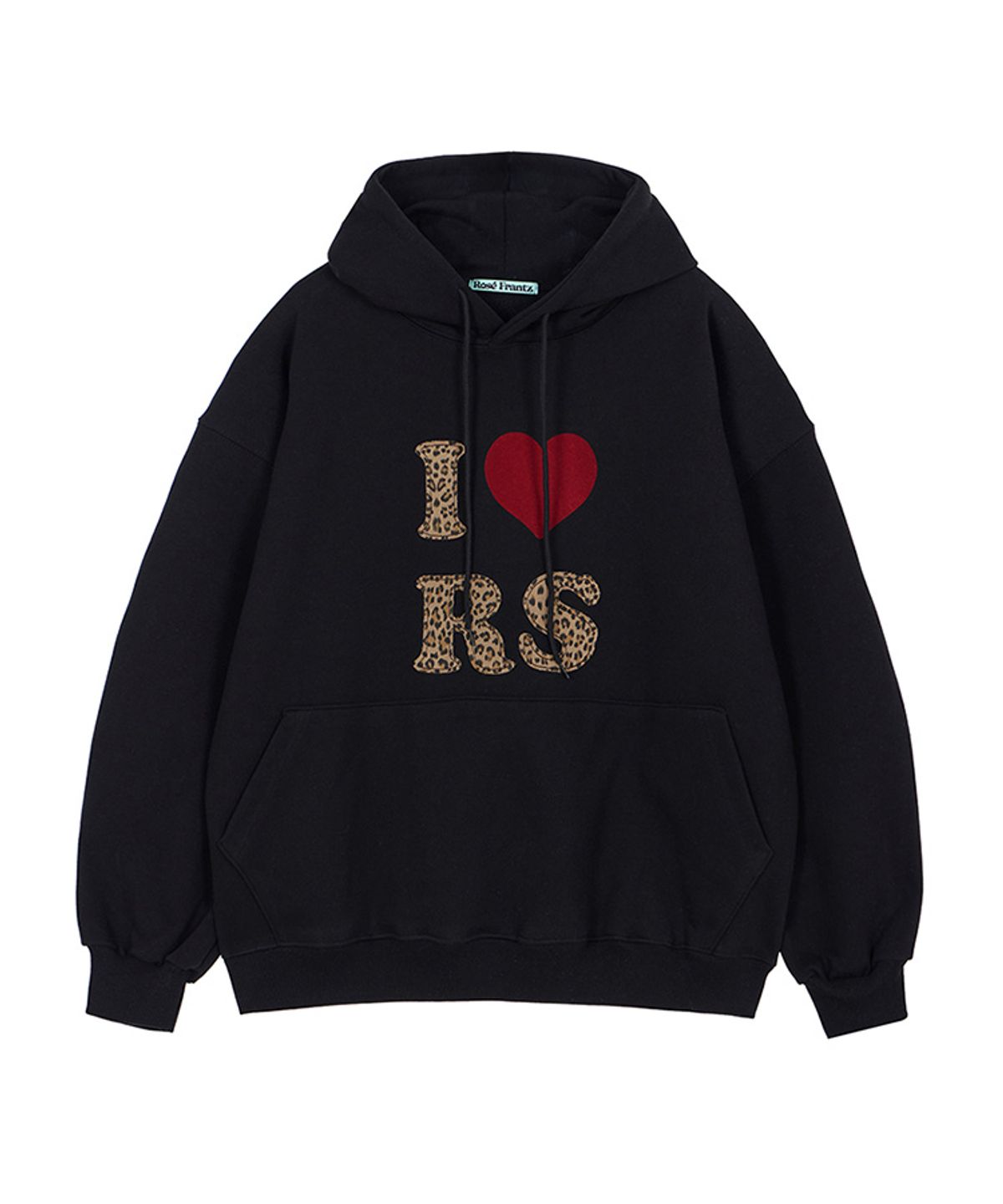 로제프란츠(ROSEFRANTZ) Leopard Heart Hoodie [Black]
