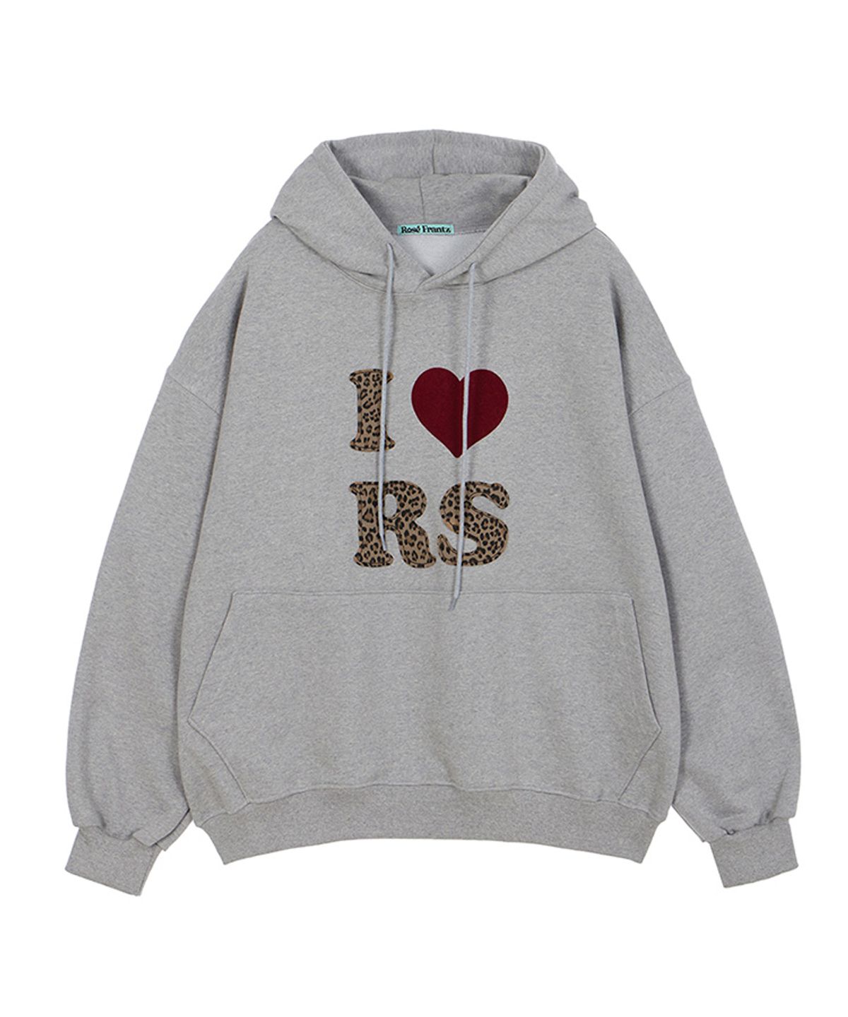 로제프란츠(ROSEFRANTZ) Leopard Heart Hoodie [Gray]